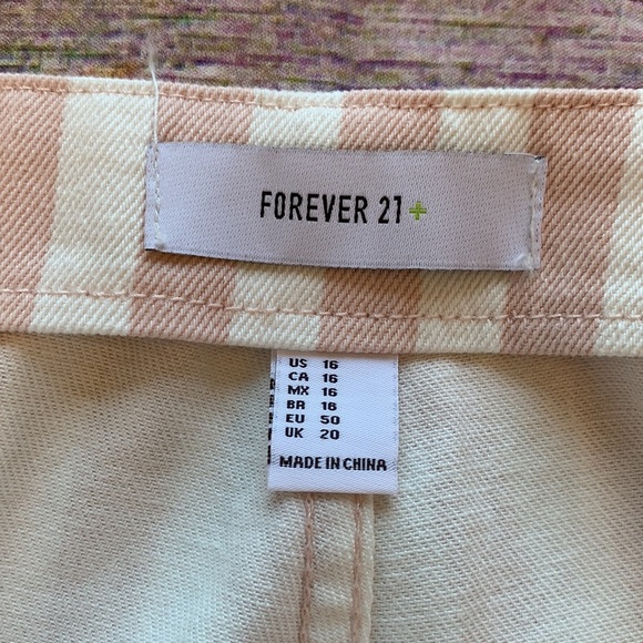 F21+ Vertically Stripped Jeans • Sz 16 • NEW! - Picture 5 of 11